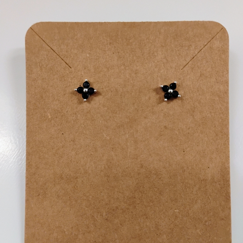 Caitlyn Minimalist Sterling Silver Dainty Flower Stud Earrings